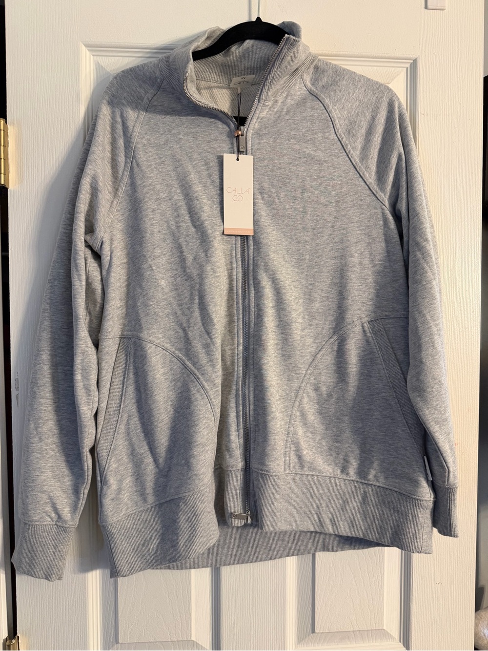 CALI & CO Light Gray Zip-Up Hoodie Jacket